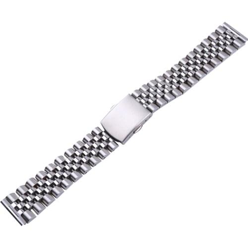 18mm 19mm 20mm 316L Stainless Steel Straight End Jubiless watch Band Strap Suitabel For Rolex Seiko watch