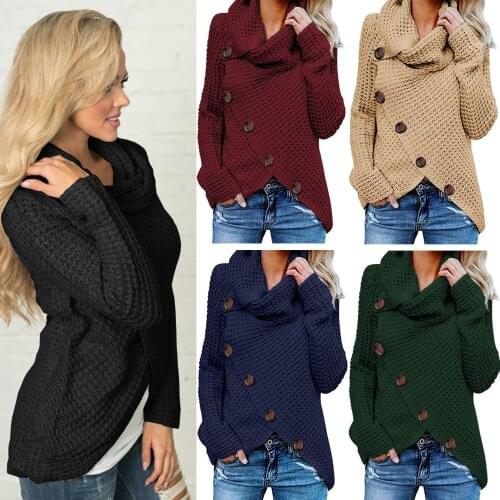 2020 Knit Sweater Women Autumn Female Casual Long Sleeve Button Cardigan Knitted Sweaters Coat Femme Winter Warm Coats