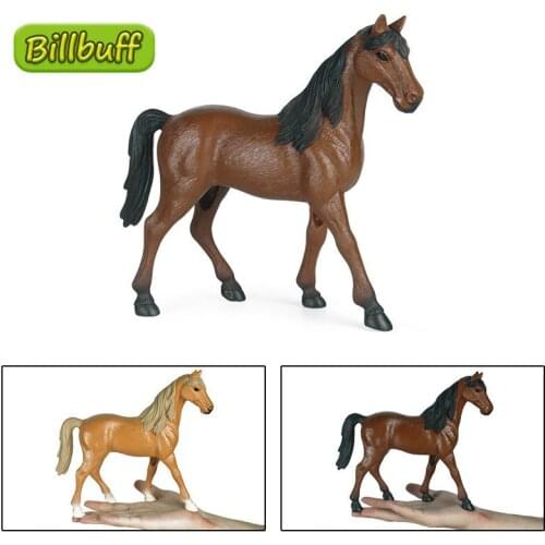 21cm Simulation Horse Models Action Figures Plastic Action PVC Horse Collection Dolls ​For Kid Educational Toys for children Gif