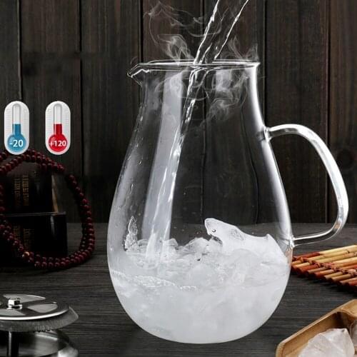 3in1 PINDEFANG 2.0L Ice Tea Jug + 2x 400ml Giftset Borosilicate Glass Water Bottle Modern Drinkware Home Juice Utensil