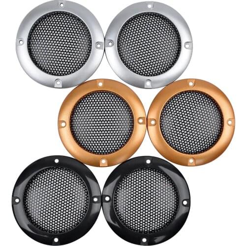 AIYIMA 2Pcs Speaker Net Cover Gold Silver Black Car Subwoofer Mesh Enclosure Protective Grille Circle 2Inch Speaker Accessories