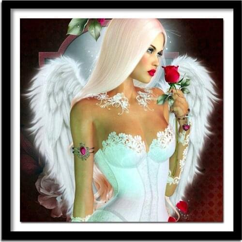 Diamond Angel Needlework,Diamond Embroidery Portrait Picture of Rhinestones,Diamond Painting Wall Stickers