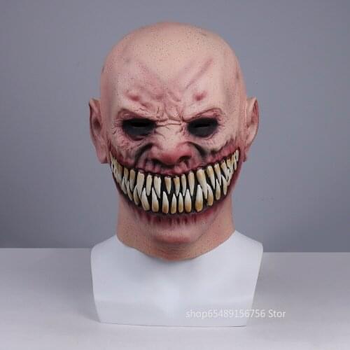 Anime Creepy Stalker Mask Big Teeth Smile Face Masques Cosplay Mascarillas Carnival Halloween Carnival Costumes Party Props Gift