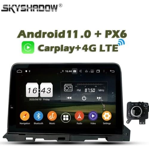 720P Carplay Car DVD Player 9" DSP IPS PX6 Android 10.0 4GB + 64G GPS RDS Radio Wifi Bluetooth 5.0 For Mazda 6 Atenza 2019 2020