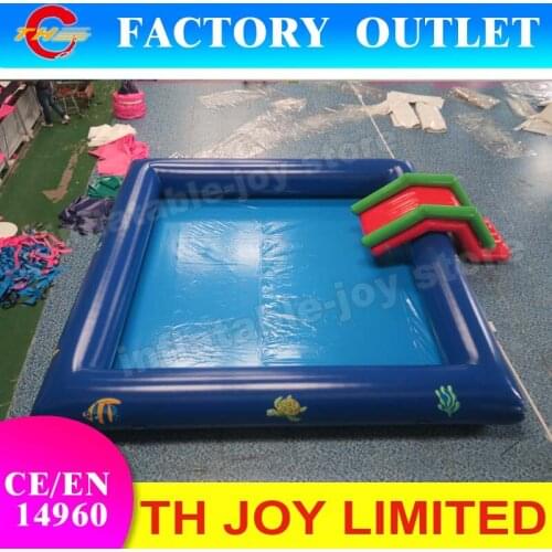 Free fast shipment, 4*4m inflatable swimming pool, seaworld inflatable water pool with slide, small air pool for kids
