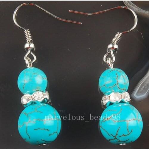 Free shipping Fashion Jewelry Blue Earrings Pair MC2124