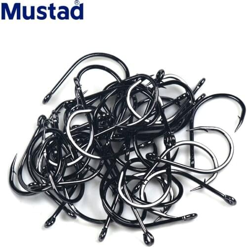 High Carbon Steel Mustad 10104SP-BN Big Fish Hook Mustad Fishing Hooks for Saltwater Sea Fishing 10 packs/lot