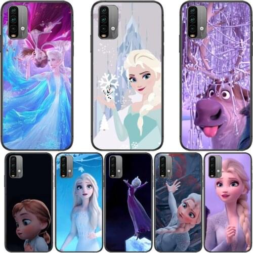 Elsa Disney Frozen Phone Case For XiaoMi Redmi 11 lite 9C 8A 7A Pro 10T 5G Cover Mi 10 Ultra Poco M3 X3 NFC 8 SE cover