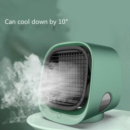 Home Air Cooler Portable Air Conditioner Quick Easy To Cool Any Space 3 Colors LED USB Air Conditioner Fan Device Office Desk