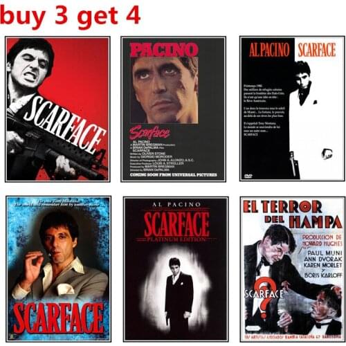 Scarface Movie Posters Good Quality Painting white Poster Kraft Paper For Home Bar Wall Decor/Stickers