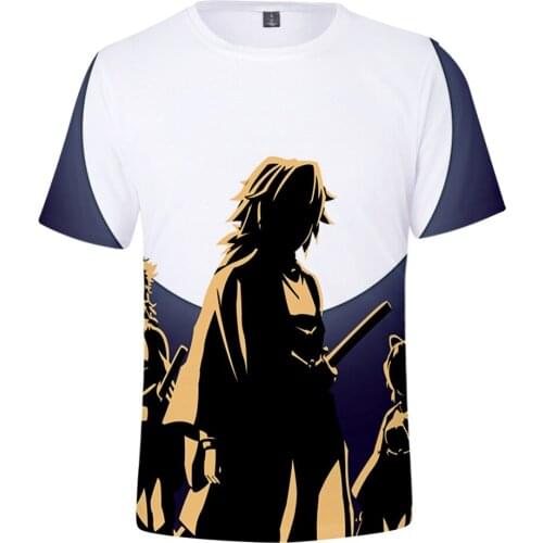 2021 Tshirts 3D Ghost Blade Demon Blade Women Fashion T shirt Men Demon Slayer 3D T-Shirt Womens Mens Short Sleeve Hip Hop Tees