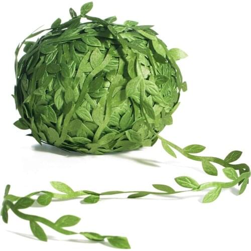5/40M Length Artificial Flower green Leaf High Simulation Leaves For Christmas Wedding Party DIY Wreath Decoration Fake Flower