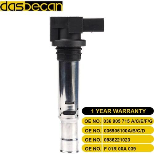 Dasbecan Coil Ignition 036 905 715 F/036 905 715 For Audi A1 A2 A3 Golf IV Bora POLO Skoda OCTAVIA PRAKTIK FABIA