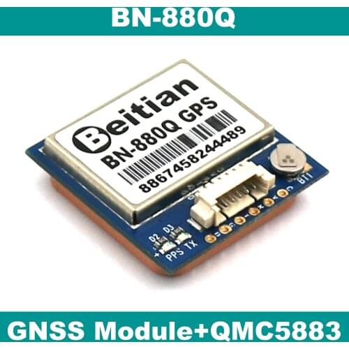 BEITIAN compass QMC5883L AMP2.6/PIX4/PIXHAWK GNSS GPS GLONASS Dual flight control GPS module BN-880Q