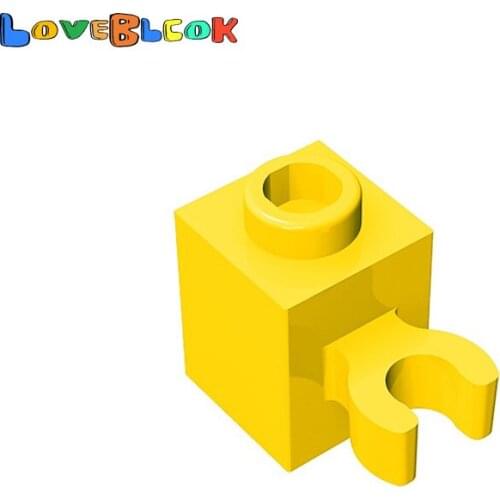Brick 1x1 with Vertical Clip Building Blocks Assembles MOC Technical Parts DIY Toy Creative For Kids 30241 / 60475 10pcs/Lot
