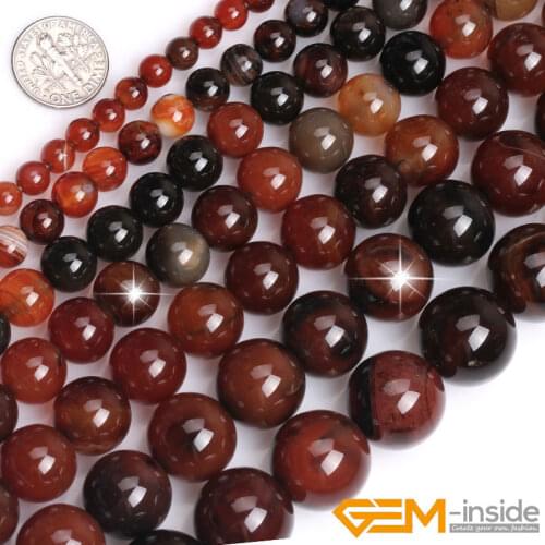 Natural Stone Dream Agates Lace Stripe Round Beads For Jewelry Making Strand 15" DIY Bracelet Necklace Jewelry Bead 2mm-18mm