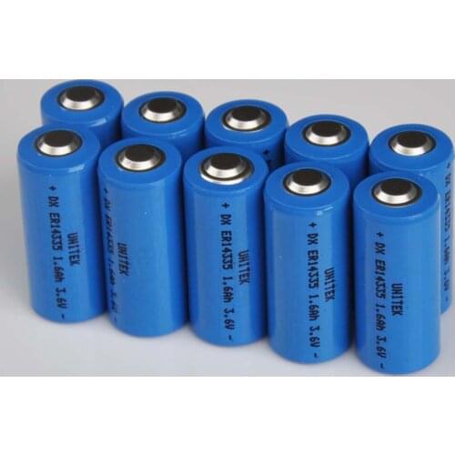 10PCS ER14335 2/3AA 3.6V liSOCL2 Lithium battery 2/3 AA 14335 PCL dry primary cell 1600mah gas meter replace for TADIRAN TL-4955