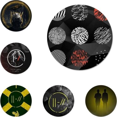 58mm Twenty One Pilots 21 Pilots Icons Pins Badge Decoration Brooches Metal Badges For Backpack Decoration