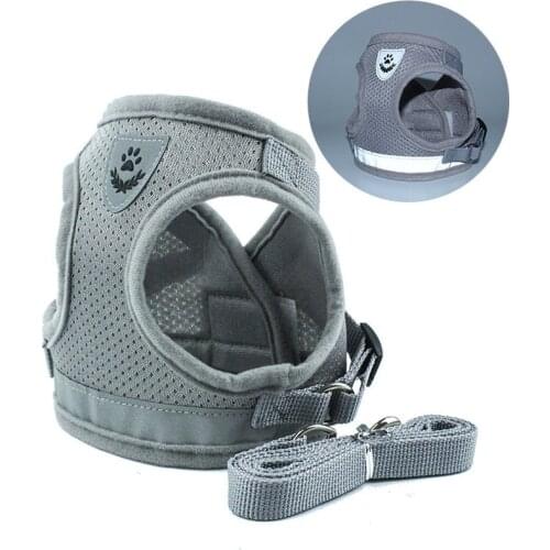 Fashion New Pet Dog Harness Vest with Dog Leash Reflective Harnesses Pet Supplies