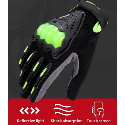 Men’s Women Warm Import Leather Motorcycle Gloves Waterproof Touching Screen Full Finger Winter Non Slip Shockproof Motor Racing