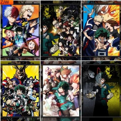 My Hero Anime Diamond Painting Diamond Mosaic Cross Stitch Kits Full Diamond Embroidery Room Decoration