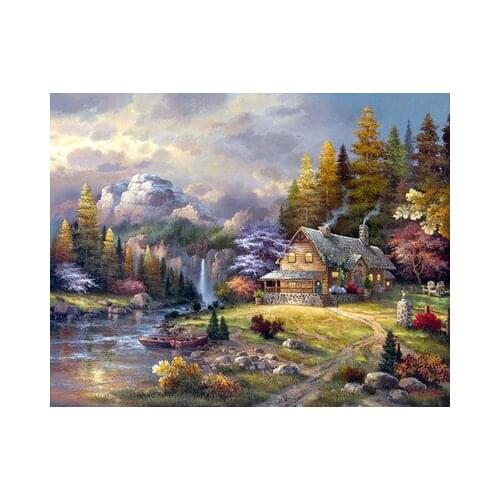 Oneroom Dmc Cross stitch series Home decoration 14/16/18/28 Diy Needlework kits embroidery Cross stitch kit Scenery park