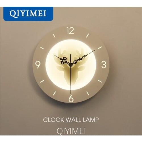 22W Wall Lamps with clock function acrylic lampshade Sconce Light for Living Room Bedroom Bedside Aisle home decorate wall light