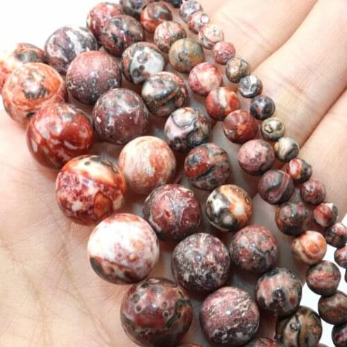 Natural Leopard Skin Jaspers Stone Round Loose Beads For Jewelry Making Charm DIY Earrings Bracelet Material 4/6/8/10/12mm