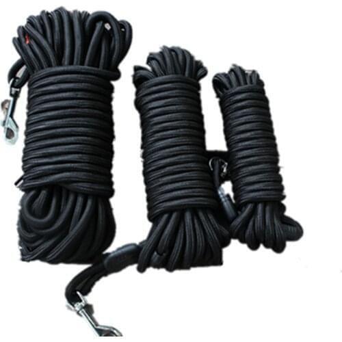 Powerful pet leash, nylon round rope, outdoor walking training dog leash, 5m 10m 15m leash for medium and large dogs