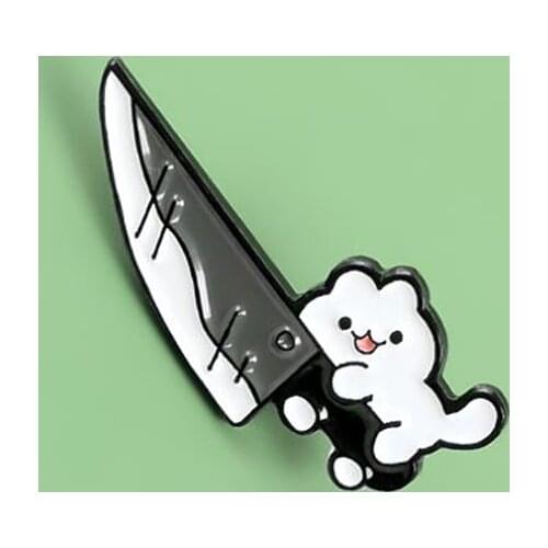 New 1Pc Cartoon Exquisite Funny Cat Brooches Clothing Cowboy All-match Badge Pins