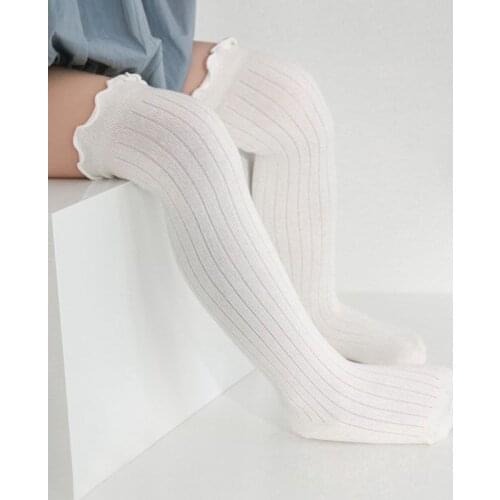 2021 New Cute Infant Baby Socks Cotton Girls Knee Socks Spring Summer Mesh Kids Infant Toddler Knee High Socks Sokken 0-3Y
