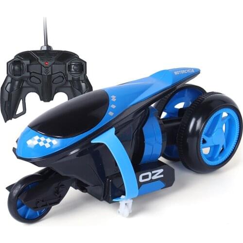 New RC Motorcycle Remote Control Cars 2CH Thunder Drift Motorbike 360 Degree Bounce RC Stunt Car Toys Gift for Kids Christmas