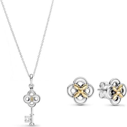 2021 Spring New Fashion Exquisite Passion Flower Necklace Set, High-quality Original Charm Jewelry For Ladies Sweet Gifts