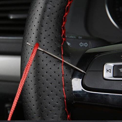 Car Steering Wheel Braid Cover Texture Soft PU Artificial Leather Car Covers With Needles And Thread 38cm Auto Car Accessories