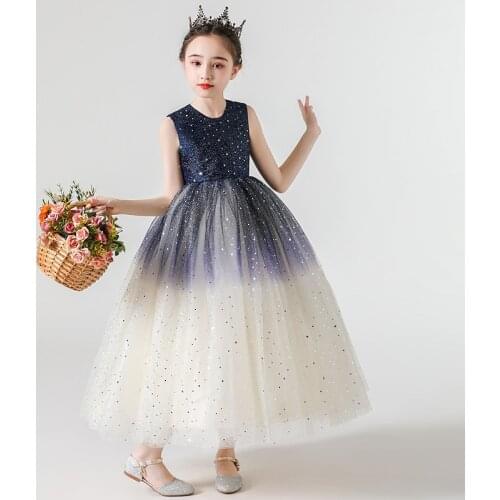 Girls dress Princess childrens Pageant dress for girls wedding Bridesmaid long dress Baby clothes girl Birthday party ball gown