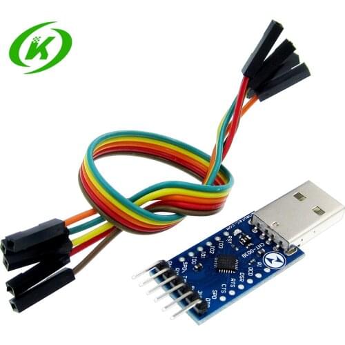USB 2.0 to TTL UART 6PIN Module Serial Converter CP2104 STC PRGMR Replace CP2102 With Dupont Cables