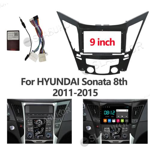 For HYUNDAI Sonata 8th 2011 2012 2013 2014 2015 Fascias Car DVD Frame Din 9 Inch Player Dashboard Adaptor Refitting Facia Panel
