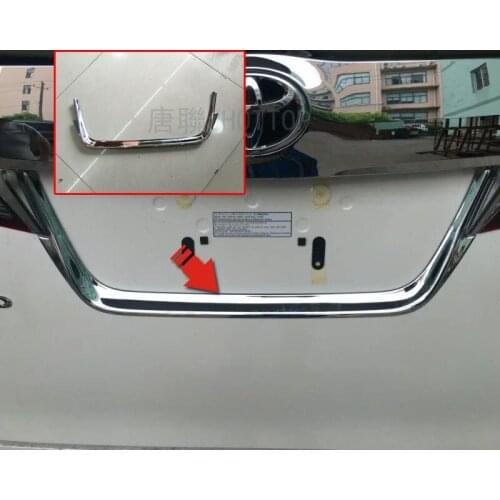 Rear License Plate Frame Cover Trim For Toyota Alphard 2015-2020 Car Styling