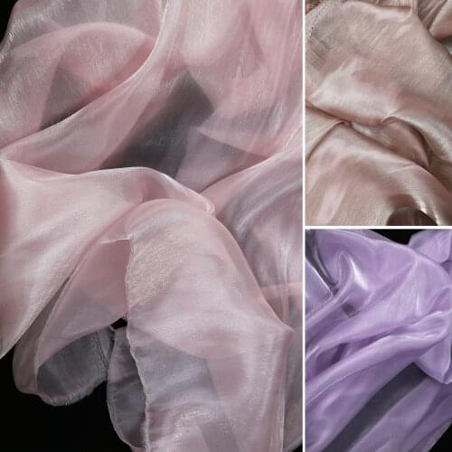 Multi color high grade flash Organza FABRIC pearl silk smooth soft shirt cloth dress evening dress Hanfu cloth