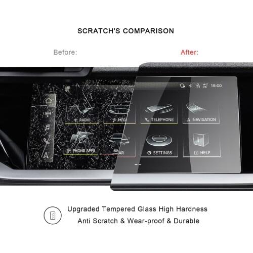 RUIYA Car Screen Protector For A3 8Y 10.1 Inch 2020 GPS Navigation Touch Center Display Auto Interior Accessories 254*118MM
