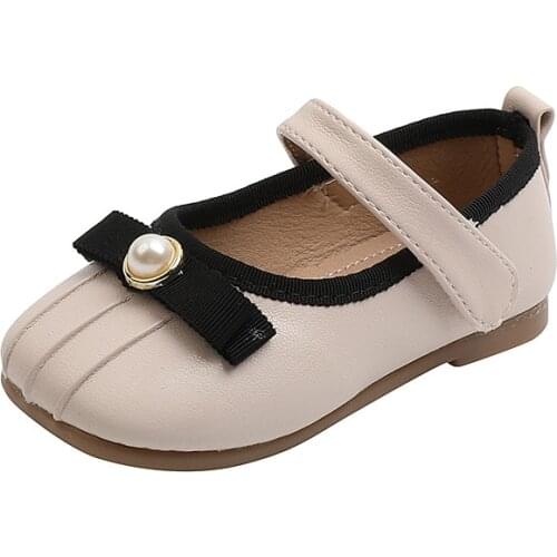 Girls Shoes Fashion Leather Shoes 2021 New Baby Shoes Child Princess Shoes Soft Sole Single Shoes Dance Sweet Chic Flats 21-30