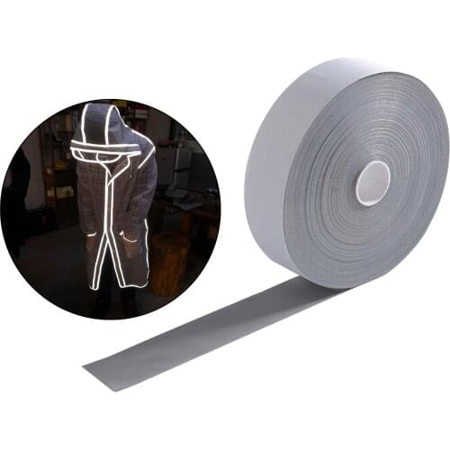 100m Premium Reflective Tape Conspicuity Outdoor Safety Warning Sew-on Bags Hats Shoes Clothing DIY Crafts Decoration Tool