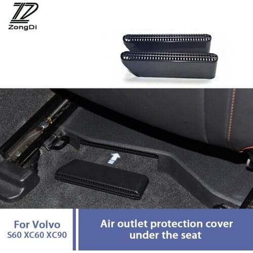ZD 2pcs For Volvo XC90 XC60 2018 Volvo S60 Accessories car seat air conditioner air outlet protective cover sticker