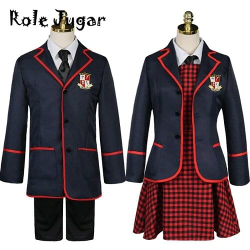 Woman Men The Umbrella Academy Cosplay Costume School Uniform Coat Sweater Pants Shirt Sets Halloween Carnival Costume C145M27