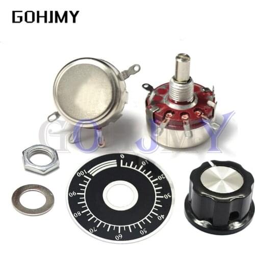 1 Set = 3PCS WTH118 DIY Kit Parts 2W 1A Potentiometer 1K 2.2K 4.7K 10K 22K 47K 100K 470K 1M MF-A03 + WHT118 + 0-100