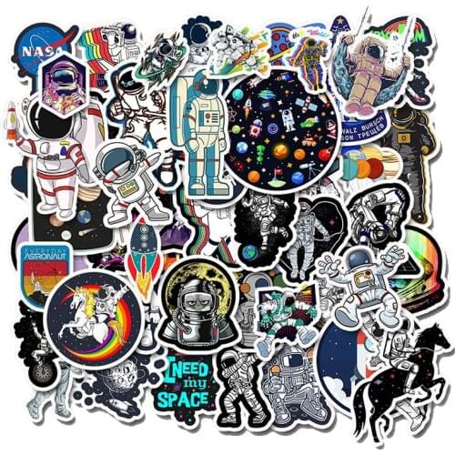 10/30/50PCS Fantasy Space Astronaut Creative Universe Suitcase Sticker Notebook Skateboard Graffiti Decoration Wholesale