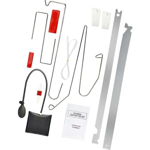 10PCS/Set Car Emergency Tool Car Window Door Key Lost Kit Inflatable Air Pump Air Wedge Pry Tool Lock Out Emergency Open Unlock