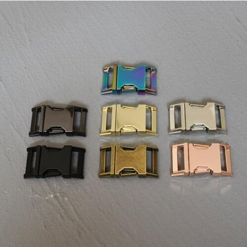 100 Pcs 20mm Metal Metal Quick Side Release Buckle Clasps Bag Strap Purse Clip Clasp Parts Leather Accessories 20-SFK