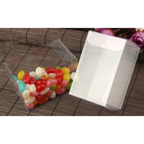 200pcs 5x5x20 Jewelry Gift Box Clear Boxes Plastic Box Transparent Storage Pvc Box Packaging Display Pvc Boxen For Wed/christmas