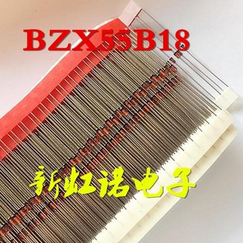 5Pcs/Lot New Original BZX55B18 18 V 0.5 W Zener Diode 】 【 10 = 1 Yuan Integrated circuit Triode In Stock